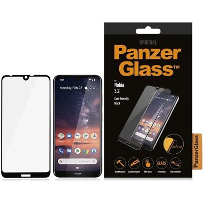 PanzerGlass Nokia 3.2 Härdat Glas Skärmskydd - Svart PanzerGlass Nokia 3.2 Härdat Glas Skärmskydd - Svart