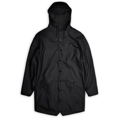 Rains Unisex Lång Jacka (12020) - svart Rains Unisex Lång Jacka (12020) - svart