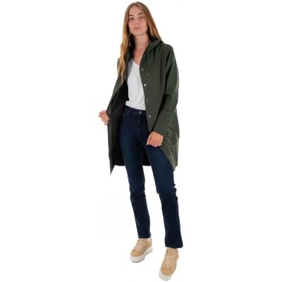 Rains Unisex Lång Jacka (12020) - (12020-03) grön Rains Unisex Lång Jacka (12020) - (12020-03) grön