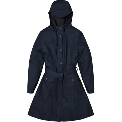 Rains W3 Navy - Waterproof Trench Coat - Lightweight & Soft Rains W3 Navy - Waterproof Trench Coat - Lightweight & Soft