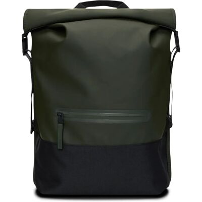 Sac à dos Trail Rolltop Vert Rains - Unisexe - Publicité Sac à dos Trail Rolltop Vert Rains - Unisexe - Publicité
