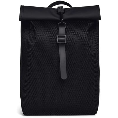 Rains Mesh Mini Rolltop Plecak - Czarny - Unisex Rains Mesh Mini Rolltop Plecak - Czarny - Unisex