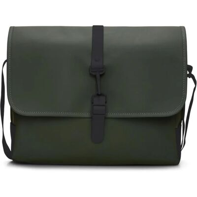 RAINS Green Messenger Bag - Waterproof PU Fabric - 16-inch Laptop Pocket RAINS Green Messenger Bag - Waterproof PU Fabric - 16-inch Laptop Pocket
