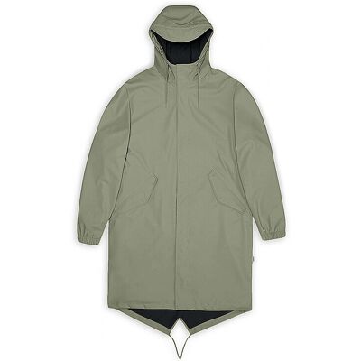 Rains Unisex Fishtail Kurtka przeciwdeszczowa - Tan - Wodoodporna Rains Unisex Fishtail Kurtka przeciwdeszczowa - Tan - Wodoodporna