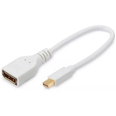 MicroConnect Mini DisplayPort to DisplayPort - 15cm - Valkoinen MicroConnect Mini DisplayPort to DisplayPort - 15cm - Valkoinen