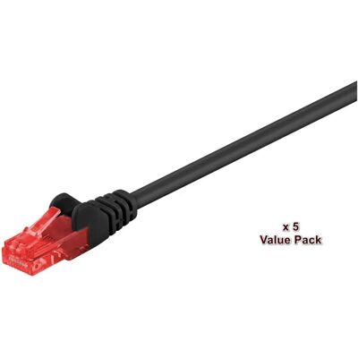 MicroConnect Musta Cat6 Verkkokaapeli - 15 m, U/UTP, Pakkauksesta 5 MicroConnect Musta Cat6 Verkkokaapeli - 15 m, U/UTP, Pakkauksesta 5