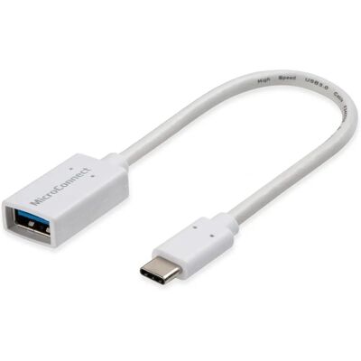 Microconnect USB-C–USB 3.0 sovitin - 0,2 m - Valkoinen - USB-kaapeli Microconnect USB-C–USB 3.0 sovitin - 0,2 m - Valkoinen - USB-kaapeli