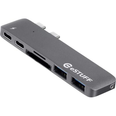 eSTUFF ES84122-GREY USB-C Hub, 4K HDMI, 5000 Mbit/s, Grau eSTUFF ES84122-GREY USB-C Hub, 4K HDMI, 5000 Mbit/s, Grau