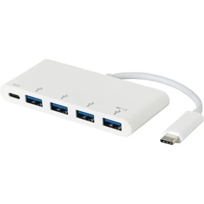 eSTUFF ES623007WH USB Hub - White - Data Transfer & Charging eSTUFF ES623007WH USB Hub - White - Data Transfer & Charging