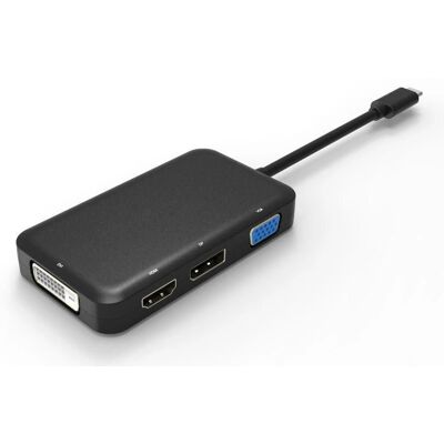 MicroConnect USB-C DVI-D HDMI DisplayPort Adapter - Schwarz - 4K 60Hz MicroConnect USB-C DVI-D HDMI DisplayPort Adapter - Schwarz - 4K 60Hz
