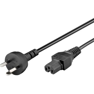 Microconnect PE130418 Câble d'alimentation - 1,8 m Noir C15 IEC Microconnect PE130418 Câble d'alimentation - 1,8 m Noir C15 IEC