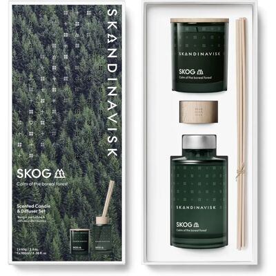 Skandinavisk Skog Duftlys & Romdiffusor - Sett Skandinavisk Skog Duftlys & Romdiffusor - Sett