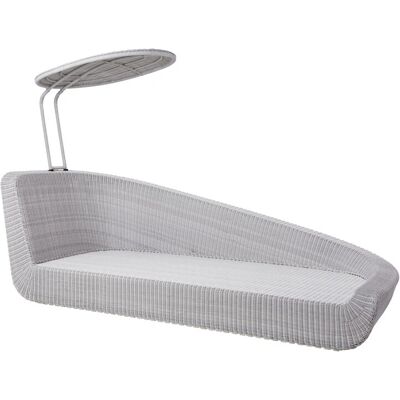 Cane-line Savannah Linkes Modul - Weiß/Grau - Daybed Cane-line Savannah Linkes Modul - Weiß/Grau - Daybed