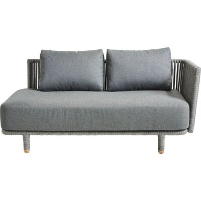 Cane-line Outdoor Moments 2-Pers Sofa Linkes Modul - Grau Cane-line Outdoor Moments 2-Pers Sofa Linkes Modul - Grau