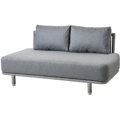 Cane-line Outdoor Moments 2-Person Sofamodul - Grau - Outdoorsofa-Modul Cane-line Outdoor Moments 2-Person Sofamodul - Grau - Outdoorsofa-Modul