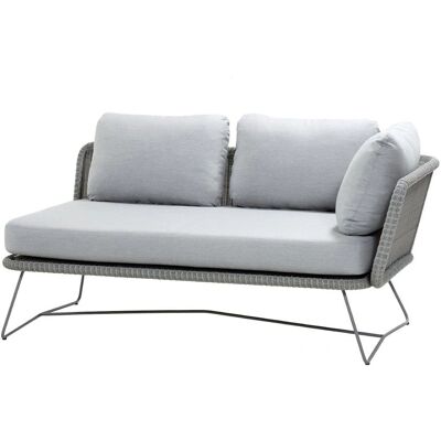 Canapé modulaire extérieur Cane-line Horizon 2 places - Gris clair - Publicité Canapé modulaire extérieur Cane-line Horizon 2 places - Gris clair - Publicité