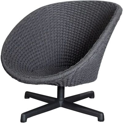 Cane-line - Peacock Lounge Svängfåtölj - Mørk grå - 360° snurr - Lounge stol Cane-line - Peacock Lounge Svängfåtölj - Mørk grå - 360° snurr - Lounge stol