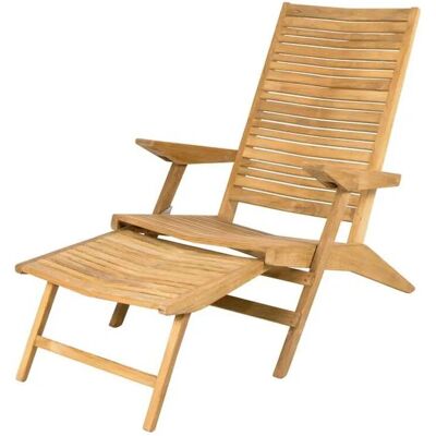Cane-line Flip Liege - Teak - Verstellbare Rückenlehne, Integrierter Fußhocker, Langlebiges Grade A Teak - Strand+Hvass Design Cane-line Flip Liege - Teak - Verstellbare Rückenlehne, Integrierter Fußhocker, Langlebiges Grade A Teak - Strand+Hvass Design