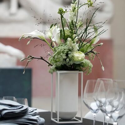 Audo Copenhagen - Kubus Lolo Vase - Bianco - 24 cm Audo Copenhagen - Kubus Lolo Vase - Bianco - 24 cm