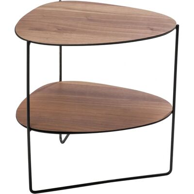 Lind DNA - Curve Double Wood Beistelltisch - Valnøtt Lind DNA - Curve Double Wood Beistelltisch - Valnøtt