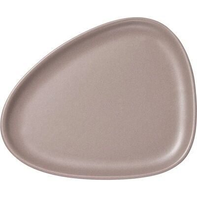 LindDNA Curve Steingods Lunchplate - 22x19 cm - Warm Grey LindDNA Curve Steingods Lunchplate - 22x19 cm - Warm Grey