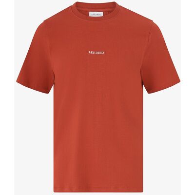 Les Deux - Dexter Rød T-shirt Slim Fit Les Deux - Dexter Rød T-shirt Slim Fit