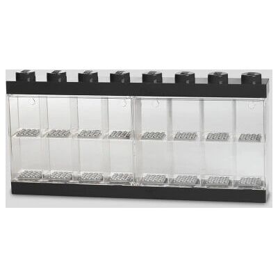 LEGO stablebar utstillingskasse for 16 minifigurer - Svart LEGO stablebar utstillingskasse for 16 minifigurer - Svart