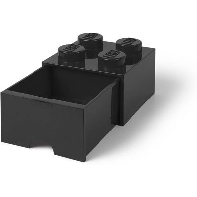 LEGO Förvaringslåda Brick 4 svart - Förvaring för leksaker och småsaker LEGO Förvaringslåda Brick 4 svart - Förvaring för leksaker och småsaker