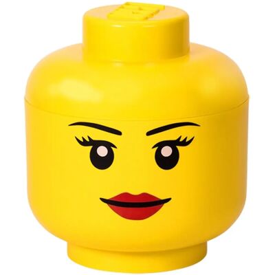 LEGO Storage Head - Girl, Large, Stackable Toy Organizer LEGO Storage Head - Girl, Large, Stackable Toy Organizer