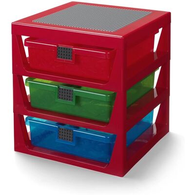 Room Copenhagen LEGO Aufbewahrung - 3 Schubladen - Rot - 34.5x37.5cm - Regalsystem Room Copenhagen LEGO Aufbewahrung - 3 Schubladen - Rot - 34.5x37.5cm - Regalsystem