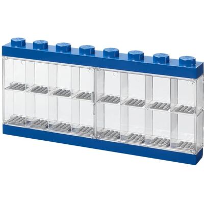 Boîte de stockage LEGO - 16 compartiments - Bleu - Présentoir de minifigurines - Publicité Boîte de stockage LEGO - 16 compartiments - Bleu - Présentoir de minifigurines - Publicité