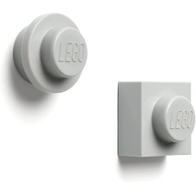 Lego Storage Magnet-Set - 2 Stück - Grau - Magnetisches Spielzeug Lego Storage Magnet-Set - 2 Stück - Grau - Magnetisches Spielzeug