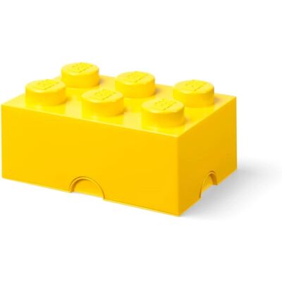 LEGO Helle Gelbe Aufbewahrungsbox - 6 Knöpfe - 37,5x25x18 - Lager LEGO Helle Gelbe Aufbewahrungsbox - 6 Knöpfe - 37,5x25x18 - Lager