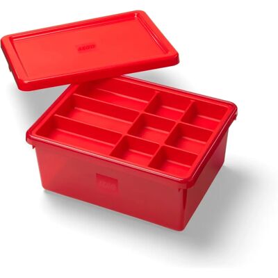 Scatola porta LEGO con scomparti - Rosso Scatola porta LEGO con scomparti - Rosso