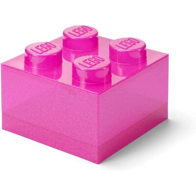 LEGO Pink Transparente Aufbewahrungsbox mit Stapellid - Aufbewahrungsbox LEGO Pink Transparente Aufbewahrungsbox mit Stapellid - Aufbewahrungsbox