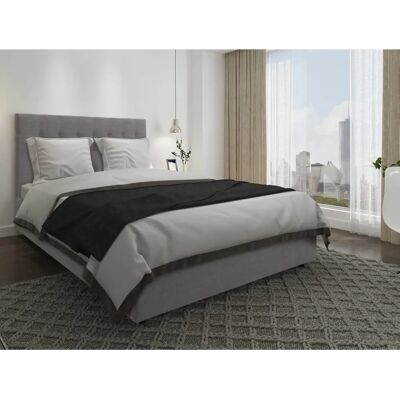 Lit Loft24 Hamar 140x200cm Gris - Homeroom - Publicité Lit Loft24 Hamar 140x200cm Gris - Homeroom - Publicité