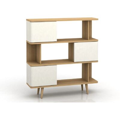 Loft24 Weiße Alandra Bücherregal - Modern MDF Regalschrank Loft24 Weiße Alandra Bücherregal - Modern MDF Regalschrank