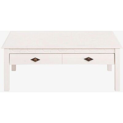 Loft24 hvit salongbord med 2 skuffer Loft24 hvit salongbord med 2 skuffer