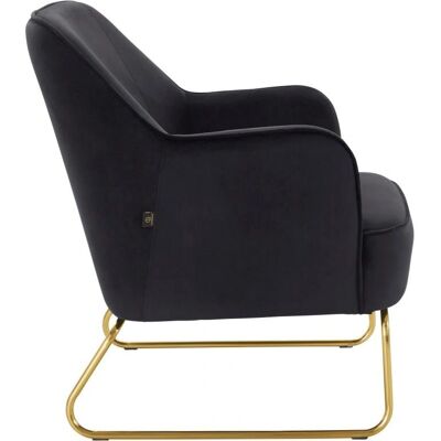 Silla de Terciopelo Negra Loft24 Joshua - Muebles para sala Silla de Terciopelo Negra Loft24 Joshua - Muebles para sala