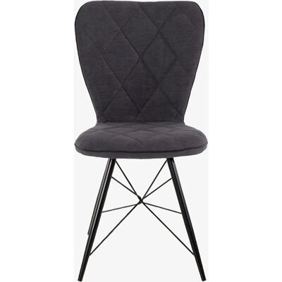 Loft24 Modell Viola Sett med 2 Grå Stoff Spisestoler - Stoler Loft24 Modell Viola Sett med 2 Grå Stoff Spisestoler - Stoler