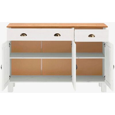 Loft24 Oslo 3-dørs/3-skuffer Sideboard - Hvit Loft24 Oslo 3-dørs/3-skuffer Sideboard - Hvit
