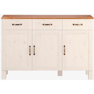 Loft24 Alby Sideboard - Landlig Stil, 3 Dører, 3 Skuffer Loft24 Alby Sideboard - Landlig Stil, 3 Dører, 3 Skuffer