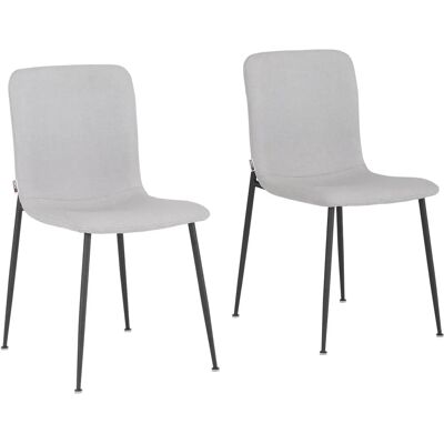 Loft24 Conjunto de 2 Sillas de Comedor Tapizadas - Juego de Sillas Loft24 Conjunto de 2 Sillas de Comedor Tapizadas - Juego de Sillas