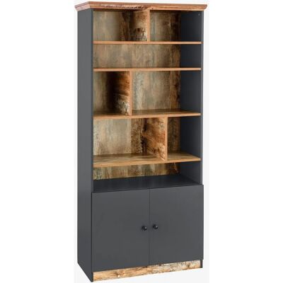 Loft24 - Model Castor - Flerfarvet Bogreol - 8 åbne rum, 2 låger Loft24 - Model Castor - Flerfarvet Bogreol - 8 åbne rum, 2 låger