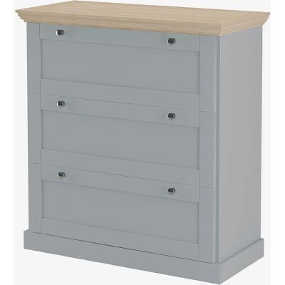 Loft24 Binz Kommode - Grau/Braun - 75x35x80cm - Innenraum Loft24 Binz Kommode - Grau/Braun - 75x35x80cm - Innenraum
