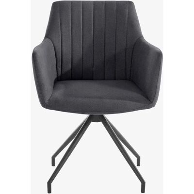 Loft24 Darcy Spisestolsett - 2 stk, Polstret, Armlener, Mørk Ramme Loft24 Darcy Spisestolsett - 2 stk, Polstret, Armlener, Mørk Ramme