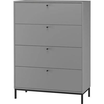 Loft24 Celine 4-Schubladen Kommode - Grau - Kommode Loft24 Celine 4-Schubladen Kommode - Grau - Kommode