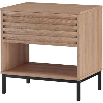 Loft24 Celine Nachttisch - Holzoptik, Braun, 35x50x50cm - Nachttisch Loft24 Celine Nachttisch - Holzoptik, Braun, 35x50x50cm - Nachttisch