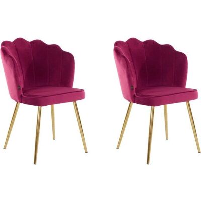 Set de sillas de comedor de terciopelo Loft24 Modelo Silvia - Elegantes y cómodas Set de sillas de comedor de terciopelo Loft24 Modelo Silvia - Elegantes y cómodas