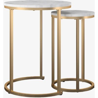 CosmoLiving fra Cosmopolitan Amelia hvid nestende sidebord - Natbord CosmoLiving fra Cosmopolitan Amelia hvid nestende sidebord - Natbord